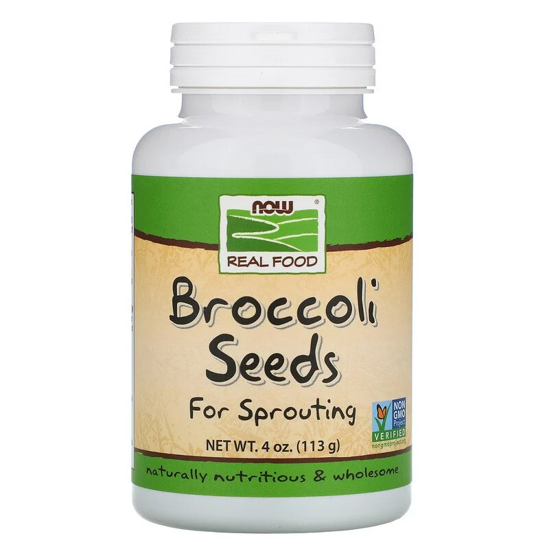 Now Foods, Real Food, Насіння брокколі, Broccoli Seeds, 113 г