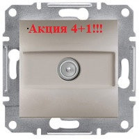 Акція 4+1!!! Розетка телевізійна кінцева, бронза — Schneider Electric Asfora