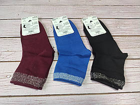 Шкарпетки жіночі легкі середньої довжини бавовняні демісезонні однотонні 36-39 розмір 12 штук паковання