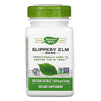 Кора красного вяза 400 мг Nature's Way Slippery Elm Bark 100 веганских капсул