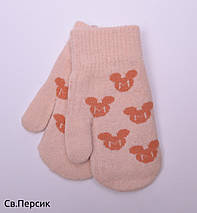 Теплі дитячі рукавички Рукавиці Міккі, фото 2