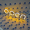 Неонова Led вивіска OPEN (відчинено) Жовта 40х13 см з контролером, фото 7