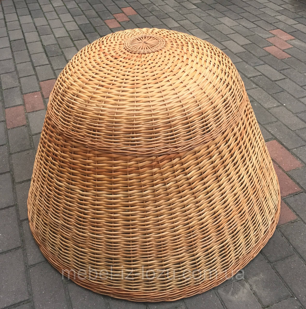 Абажур "Ресторан" No1 (колота лоза) — великий, фото 1