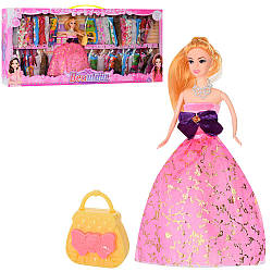 Лялька в платті із сумочкою мікс-видів у коробці