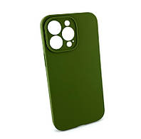 Чохол на iPhone 13 Pro накладка на бампер Silicone Case Full силіконовий original оливковий
