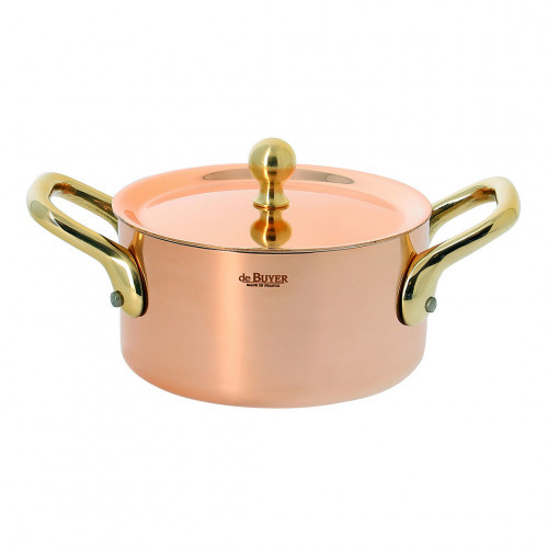 Каструля з кришкою з бронзовими ручками 1,6 л de Buyer INOCUIVRE (6447.16)