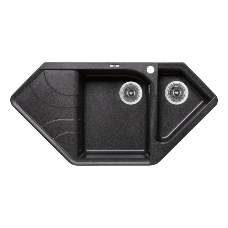 Кухонна мийка з додатковою чашею Lidz 1000x500/225 GRF-13 (LIDZGRF131000500225), фото 1