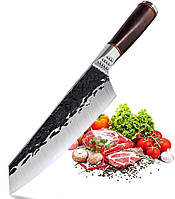 Кований ніж шеф-кухаря Кірітсуке 18 см з ручкою з ебенового дерева (KFCKLS-02)