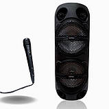 Портативна Bluetooth колонка KIMISO QS 223 7961 з мікрофоном, підсвіткою, чорна, фото 2