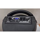 Портативна Bluetooth колонка KIMISO QS 223 7961 з мікрофоном, підсвіткою, чорна, фото 3