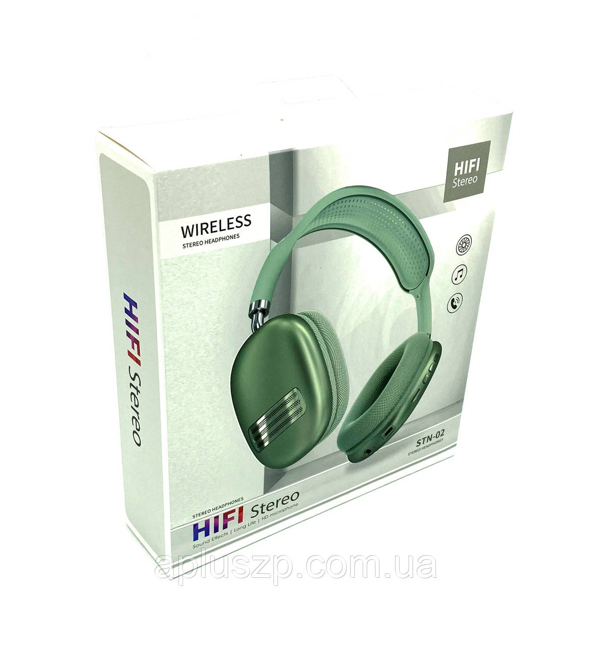 Навушники Bluetooth STN-02 з підтримкою TF-карти Зелені
