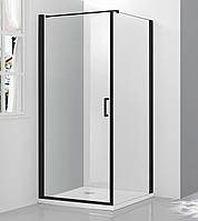 Скляна душова кабіна AVKO Glass 62271 Black 190х90х90 Clear