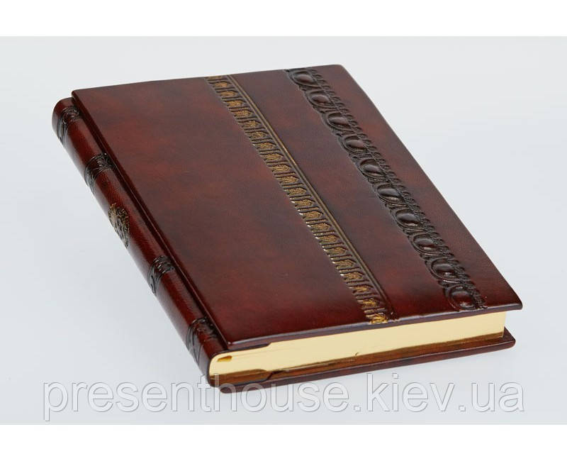 Щоденник шкіряний Італія Вертикал (Vertical Fret) 15*22 см