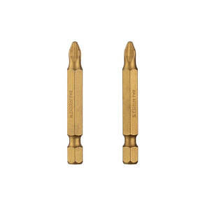 Комплект викруткових насадок PH2 1/4"*50 мм, Titanium, S2, пак. 2 шт., STORM INTERTOOL VT-0233, фото 2