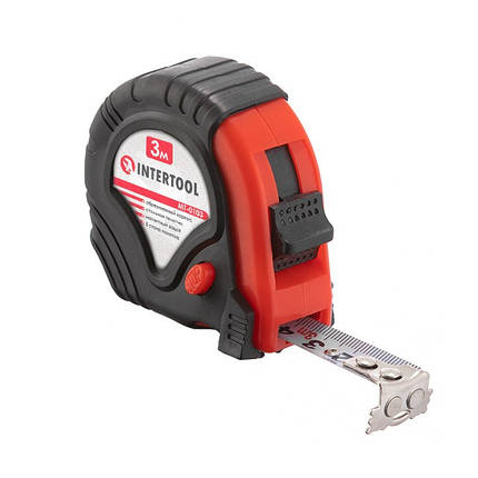 Рулетка з металевим полотном 3м*16мм INTERTOOL МТ-0103, фото 2