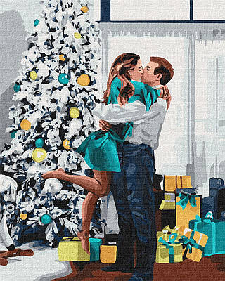 Картина за номерами 40х50 см Новорічний настрій. Ідейка. КНО4637