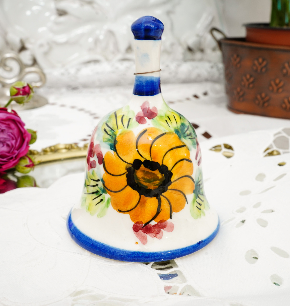 Колекційний дзвіночок, кераміка, Англія, ручний розпис