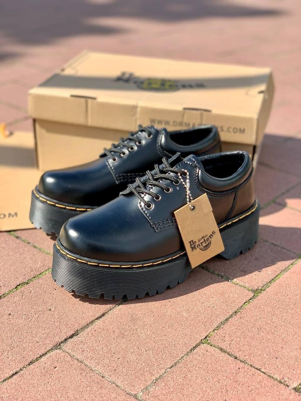 Жіночі туфлі Dr.Martens Black Polished Smooth ALL07016, фото 1
