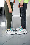 Дитячі кросівки Nike M2K Tekno White Black Blue K0001, фото 7