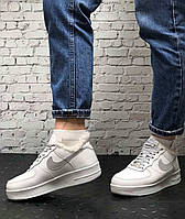 Женские кроссовки Nike Air Force 1 Low 3M Static Reflective White Wolf Grey (с мехом) ALL04979