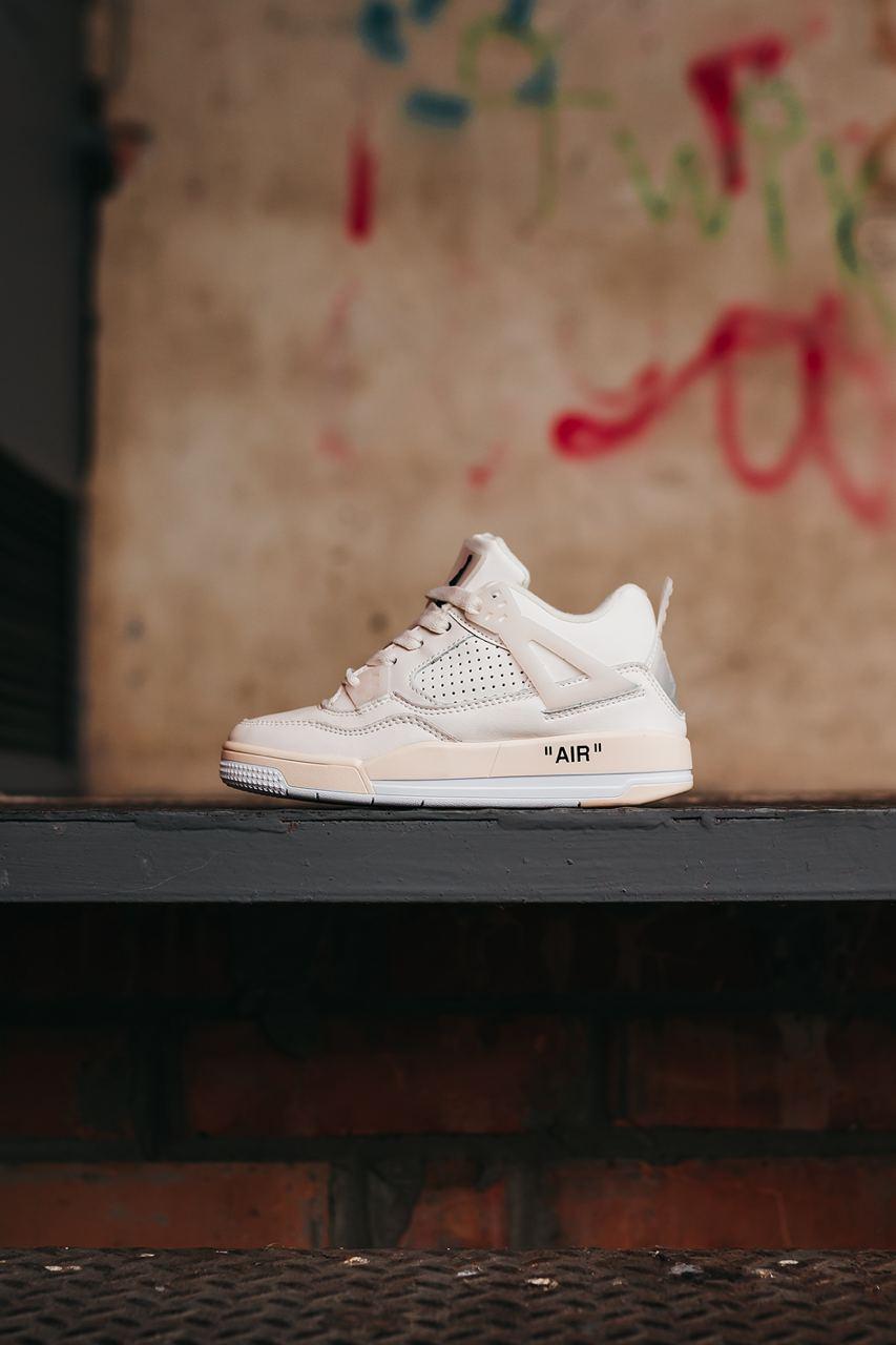 Дитячі кросівки Nike Jordan 4 Off-White Beige K0010