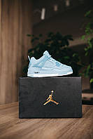 Детские кроссовки Nike Jordan 4 Off-White Blue K0011 28