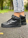 Жіночі кросівки Nike Air Force Shadow Black Winter (c мехом) ALL05170, фото 3
