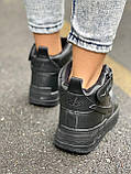 Жіночі кросівки Nike Air Force Shadow Black Winter (c мехом) ALL05170, фото 5