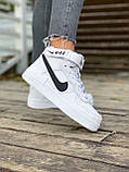 Жіночі кросівки Nike Air Force Shadow White Winter (c хутром) ALL05031, фото 3