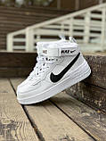 Жіночі кросівки Nike Air Force Shadow White Winter (c хутром) ALL05031, фото 8