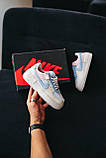Дитячі кросівки Nike Air Force 1 Low Shadow White Glacier Blue Ghost K0015, фото 3