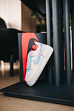 Дитячі кросівки Nike Air Force 1 Low Shadow White Glacier Blue Ghost K0015, фото 9