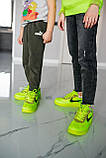 Дитячі кросівки Nike Air Force 1 Low Off-White Volt K0016, фото 8
