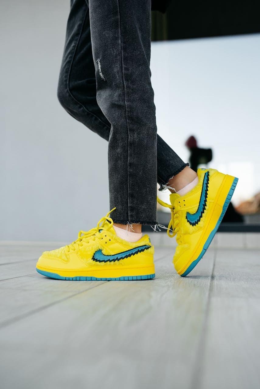 Дитячі кросівки Nike SB Dunk Low Grateful Dead Bears Opti Yellow K0028