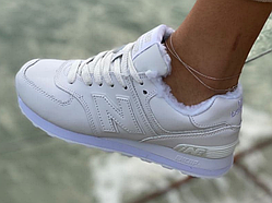 Жіночі кросівки New Balance 574 White Winter (с мехом) ALL04805