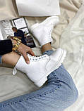 Жіночі черевики Dr Martens 1460 Mono White Smooth Leather Lace Up Boots (с мехом) 14357100, фото 3