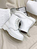 Жіночі черевики Dr Martens 1460 Mono White Smooth Leather Lace Up Boots (с мехом) 14357100, фото 8
