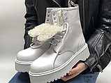 Жіночі черевики Dr. Martens Jadon Mono White (з хутром) ALL04837, фото 5
