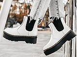 Жіночі черевики Dr. Martens 2976 Chelsea White Fur (з хутром) 26228100, фото 4