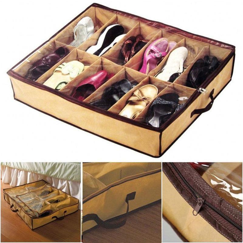 Сумка-органайзер для хранения обуви 12 пар Ящик-контейнер для хранения обуви (GP) - фото 1 - id-p1540731498