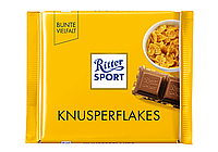 Молочный шоколад Ritter sport Knusperflakes с кукурузными хлопьями 100 г