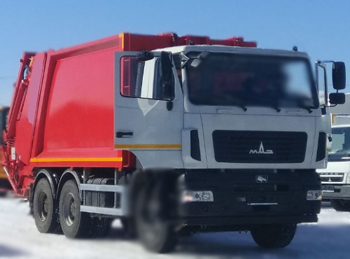 Сміттєвоз 20 м3 із заднім механічним завантаженням на шасі МАЗ-6501, фото 2