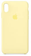 Силиконовый чехол с микрофиброй внутри iPhone XS Max Silicon Case #51 Mellow Yellow