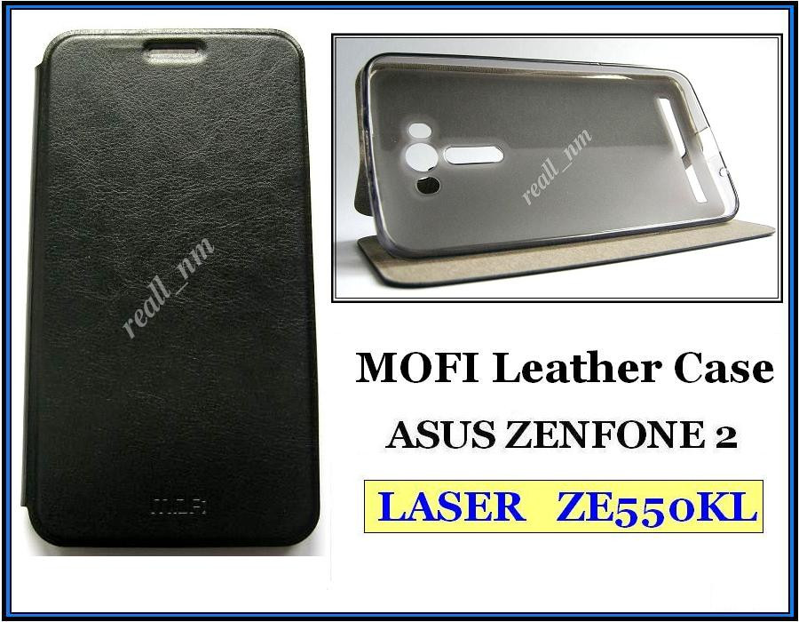 Чорний чохол-книжка MOFI для смартфона Asus ZenFone 2 Laser ZE550KL Ze551KL екошкіра