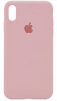 Силиконовый чехол с микрофиброй внутри iPhone XS Max Silicon Case #19 Pink Sand