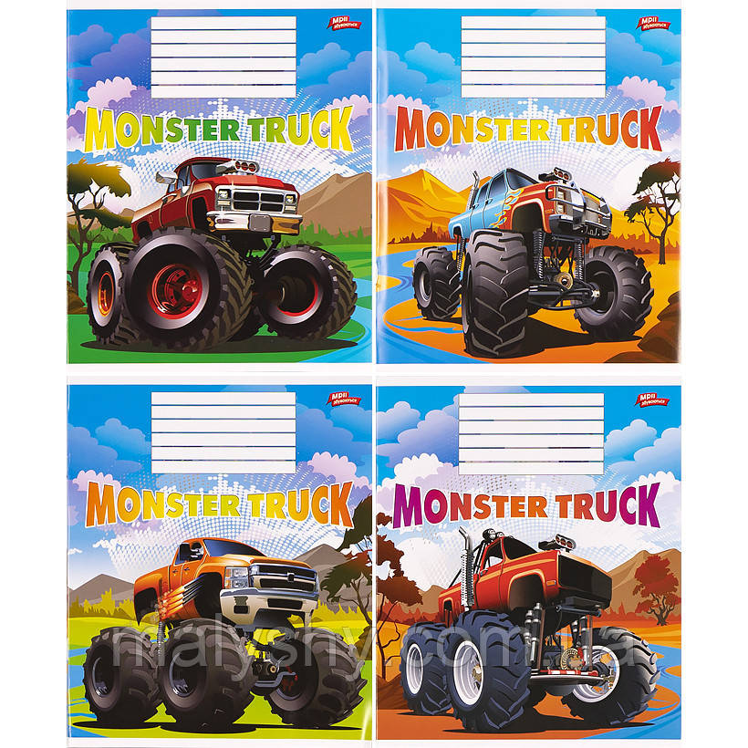 Зошит 12 аркушів ЛІНІЯ "Мрії збуваються" / Monster Truck