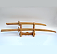Набір меча Самурува японський дерев'яний "Катана" 83 см на дерев'яній підставці, фото 5