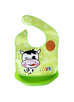 Слюнявчик с ковшом зеленый Милка