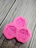 Силіконовий молд "Півонія 3шт"