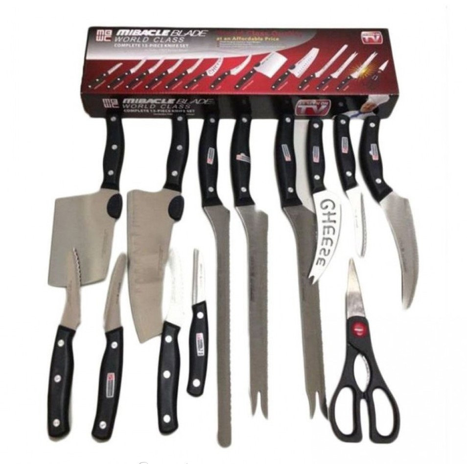 Набір кухонних ножів 13 предметів Miracle Blade World Class UKR-3201 Jw, фото 1